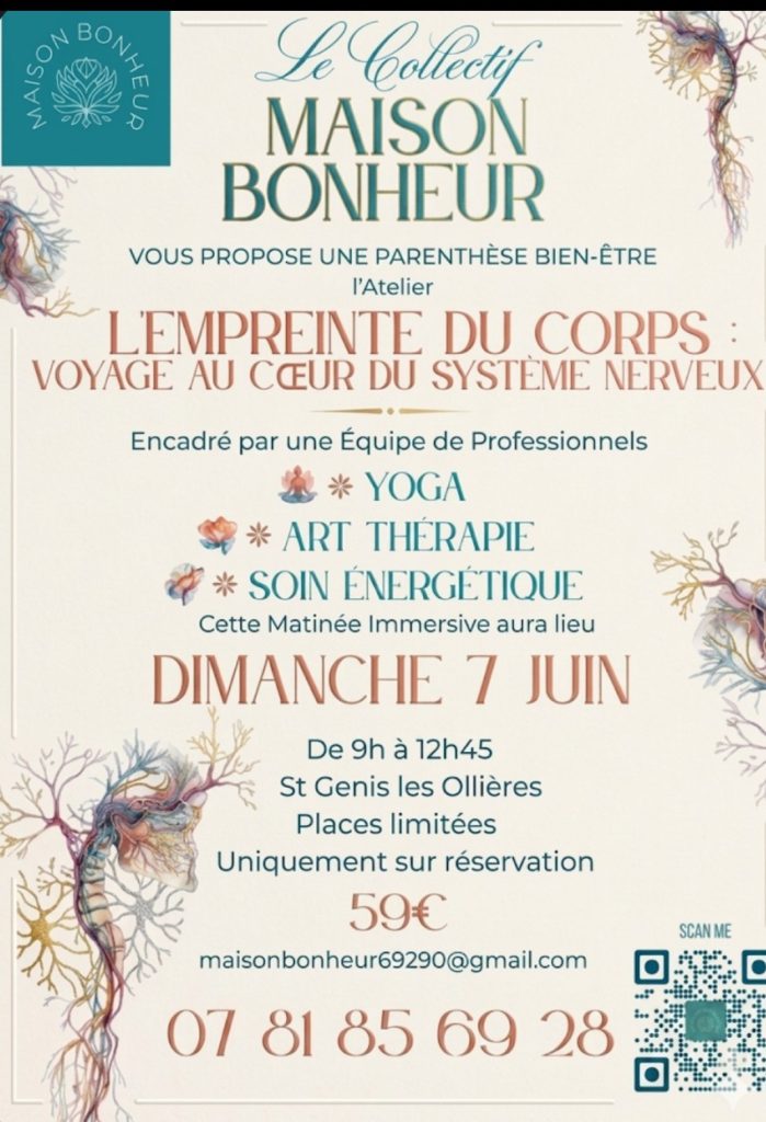 Visuel de l’événement Atelier bien Etre : L&rsquo;Empreinte du corps… Voyage au cœur du système nerveux à Lentilly, Dimanche 7 Juin