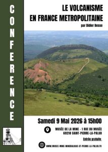 Visuel de l’événement Conférence au musée de la mine: le volcanisme en France métropolitaine à Saint-Pierre-la-Palud, Samedi 9 Mai