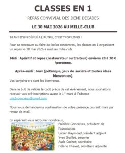 Visuel de l’événement Repas des demi decades à Sourcieux-les-Mines, Samedi 30 Mai