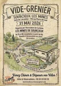 Visuel de l’événement Vide-grenier et bourse aux vélos! à Sourcieux-les-Mines, Dimanche 31 Mai