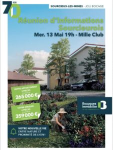 Visuel de l’événement Réunion publique: présentation programme immobilier à Sourcieux-les-Mines, Mercredi 13 Mai