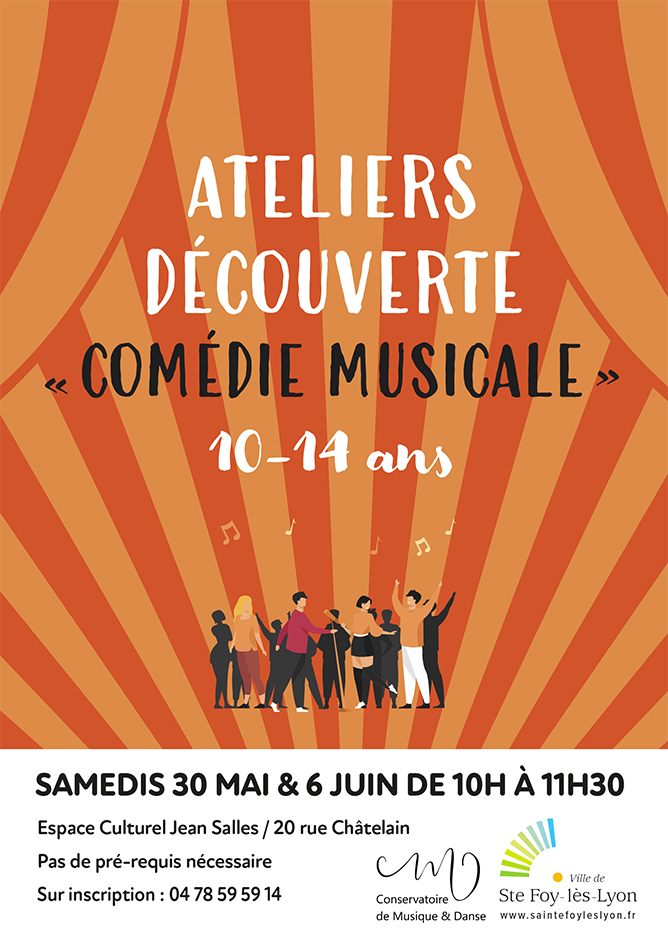 Visuel de l’événement Atelier découverte Comédie musicale à Sainte-Foy-lès-Lyon, Samedi 30 Mai