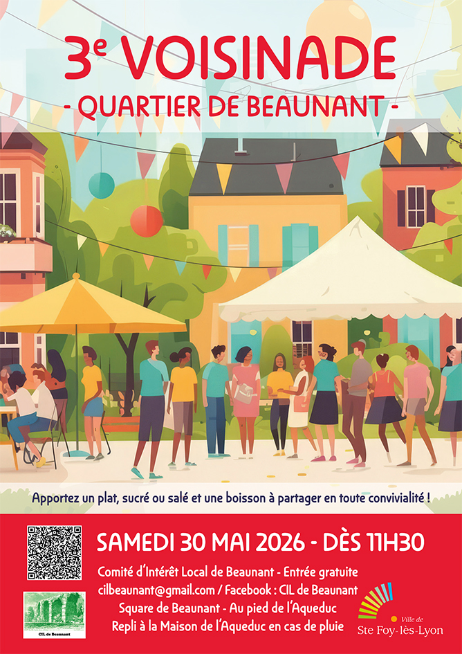 Visuel de l’événement Voisinade du quartier de Beaunant à Sainte-Foy-lès-Lyon, Samedi 30 Mai