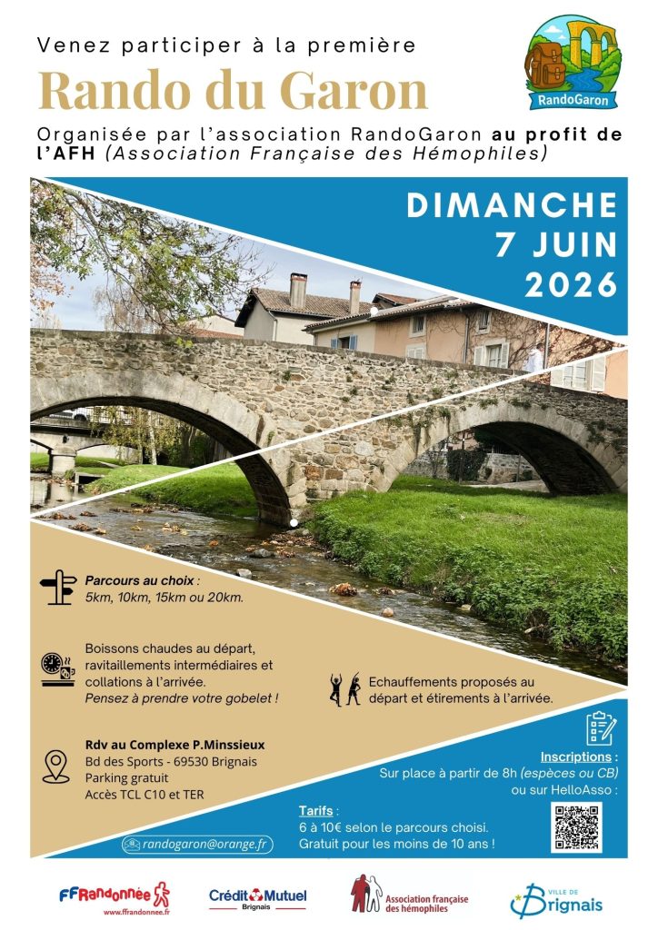 Visuel de l’événement Rando du Garon à Brignais, Dimanche 7 Juin