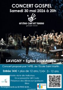 Visuel de l’événement Concert Gospel à Savigny, Samedi 30 Mai