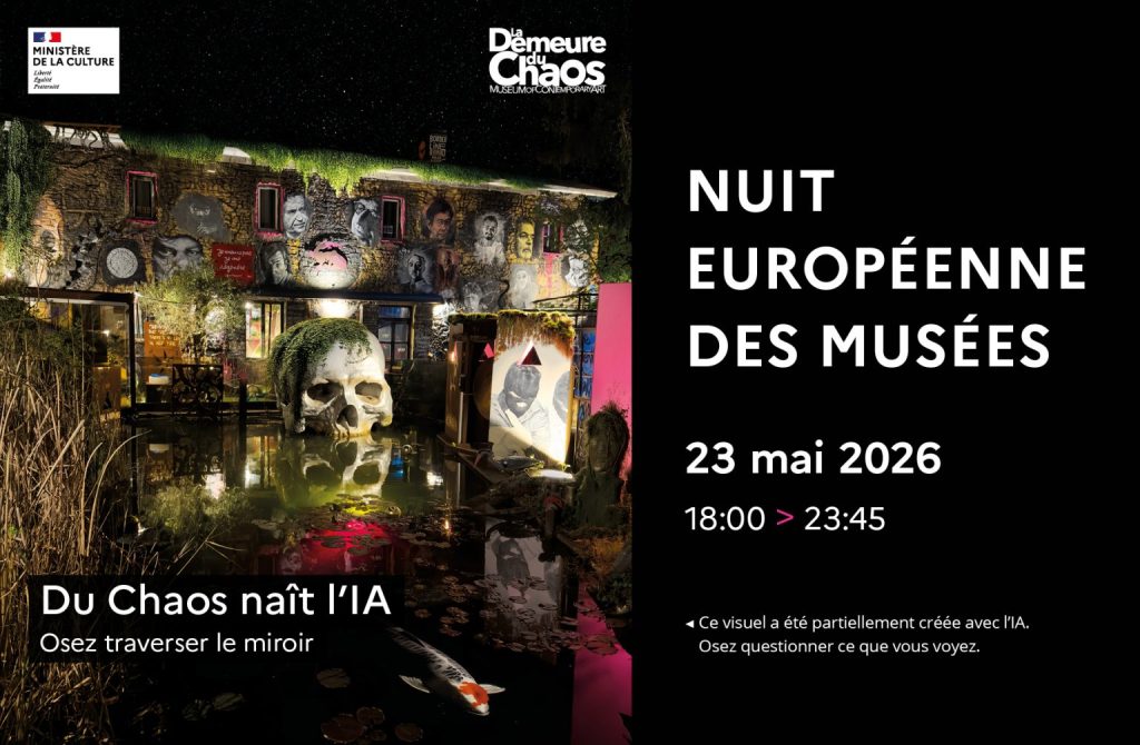 Visuel de l’événement Nuit des Musées 2026 à la Demeure du Chaos à Saint-Romain-au-Mont-d'Or, Samedi 23 Mai