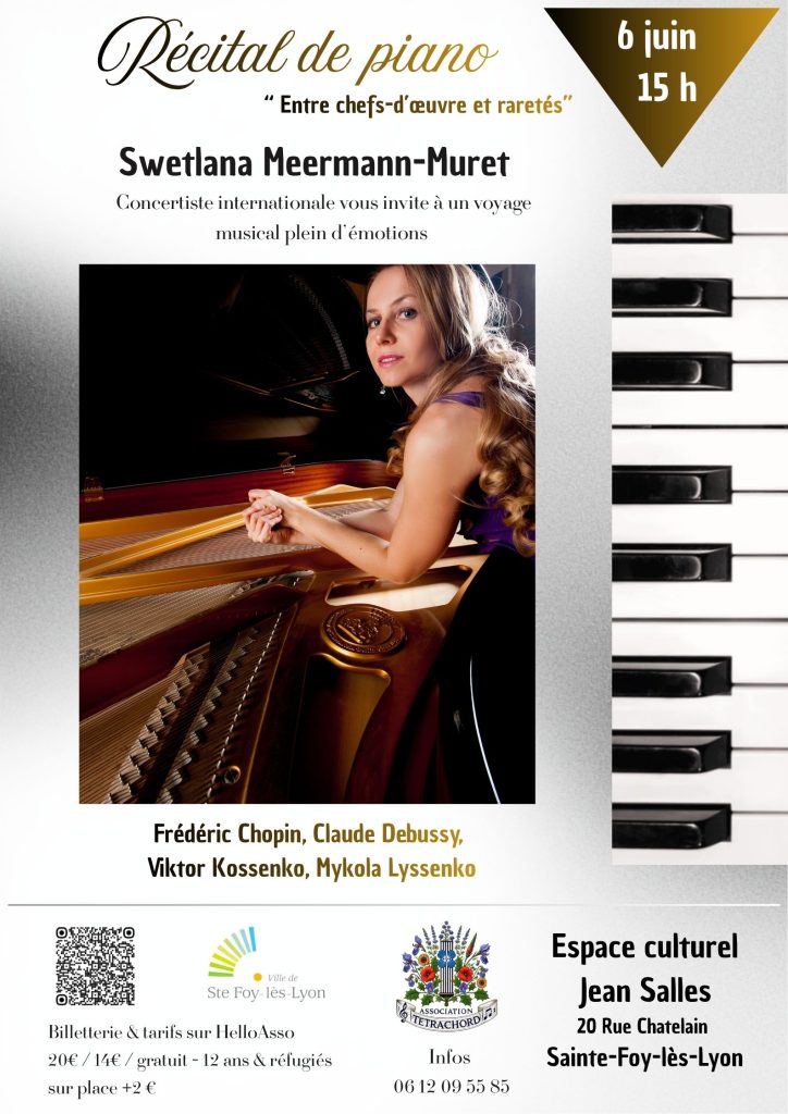 Visuel de l’événement Récital de piano « Entre chefs-d’œuvre et raretés » à Sainte-Foy-lès-Lyon, Samedi 6 Juin