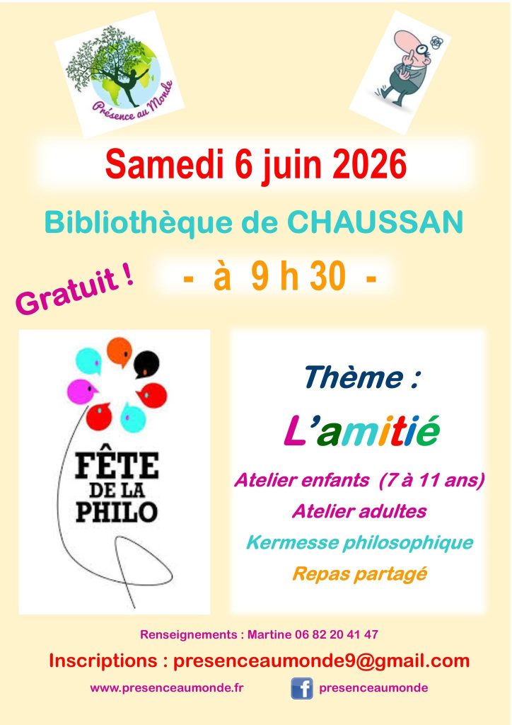 Affiche de l'événement Fête de la philosophie sur le thème: l'amitié