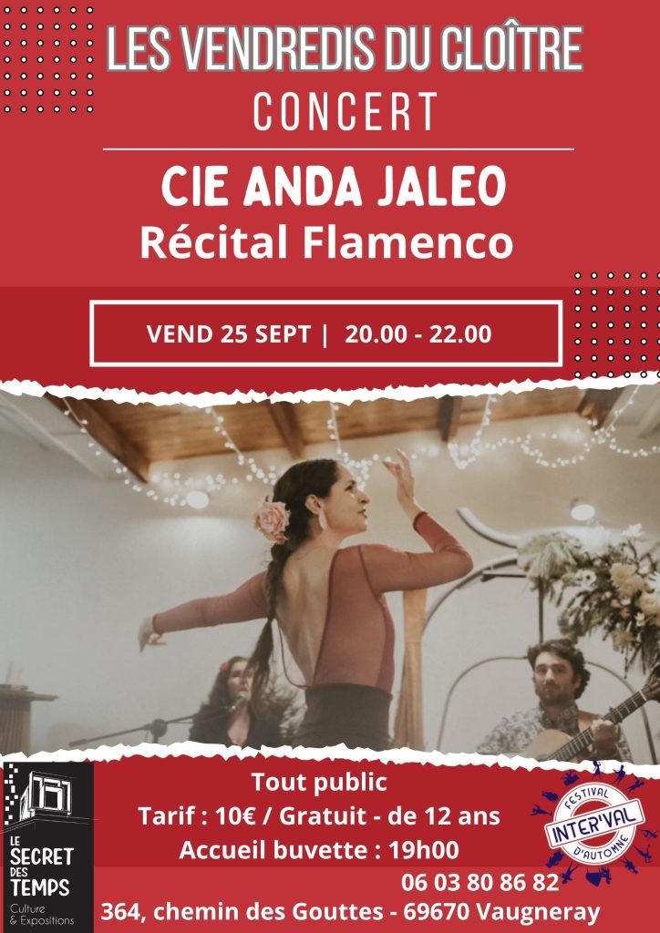 Affiche de l'événement Les vendredis du cloître: "Récital flamenco en trio