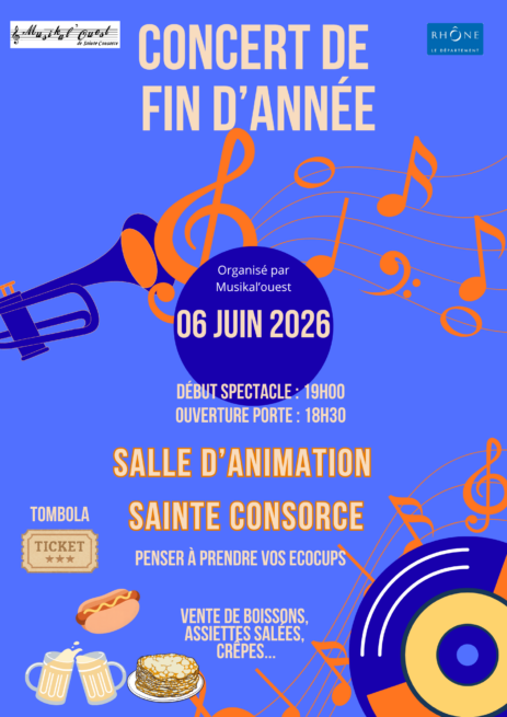 Affiche de l'événement Musikal’ouest: concert de fin d’année