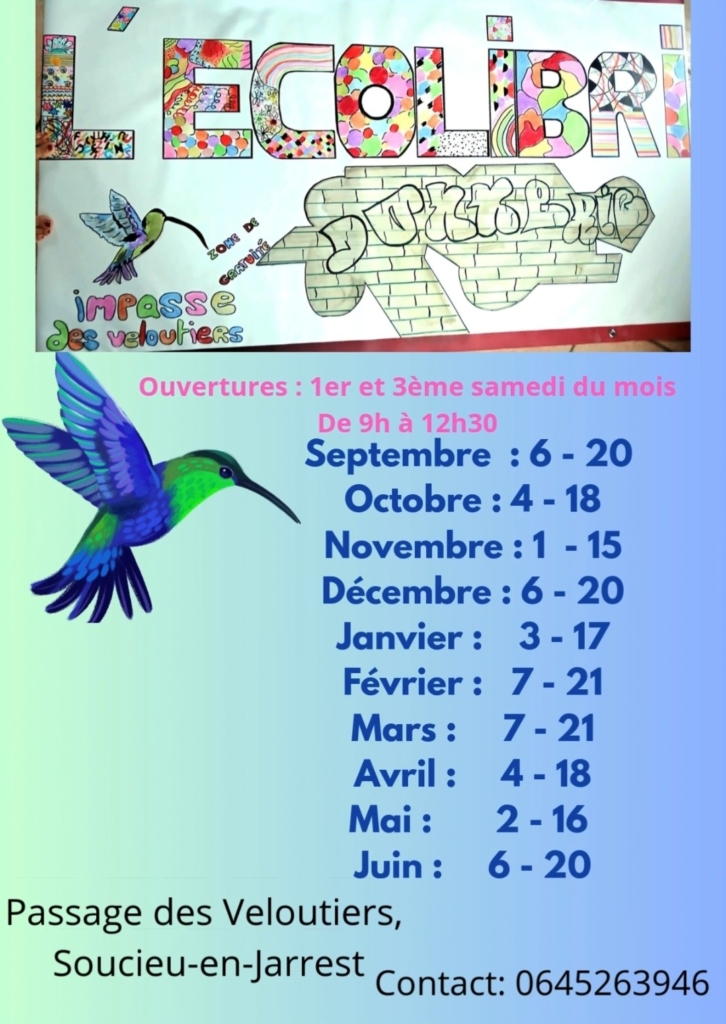 Affiche de l'événement Ouverture écolibri