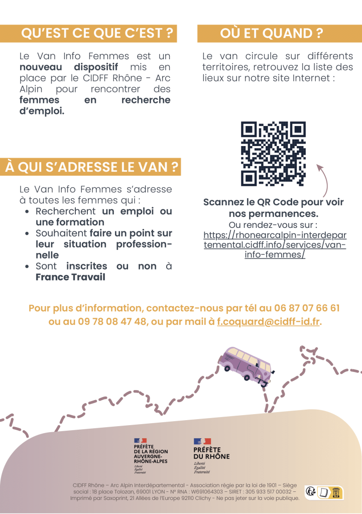 Affiche de l'événement Van info femmes