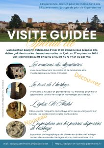 Affiche de l'événement Visite spéciale Savigny été