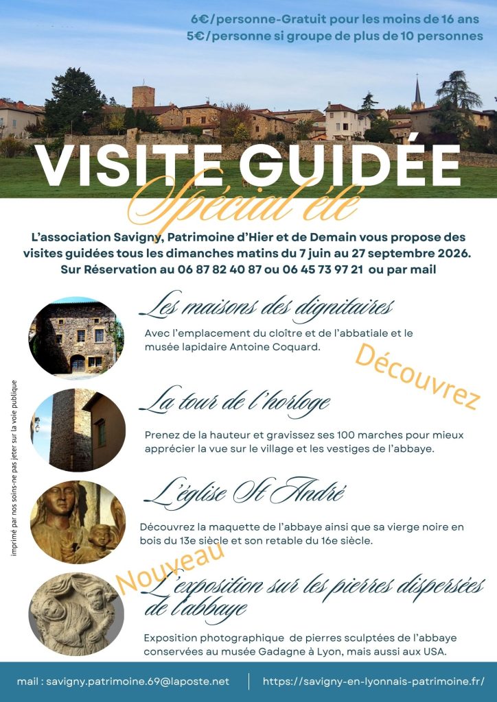 Affiche de l'événement Visite spéciale Savigny été