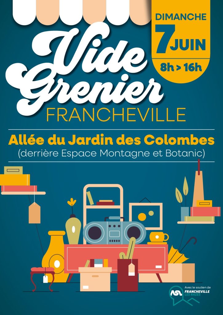 Visuel de l’événement Vide grenier à Francheville, Dimanche 7 Juin