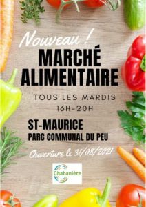 Affiche de l'événement Marché nocturne à Saint-Maurice