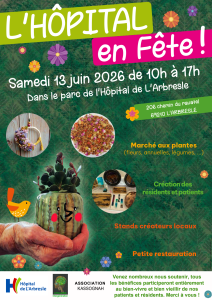 Visuel de l’événement L&rsquo;HÔPITAL en Fête! à L'Arbresle, Samedi 13 Juin