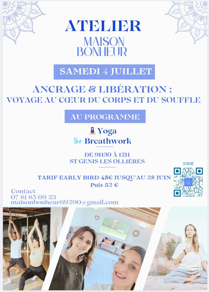 Visuel de l’événement Ancrage & Libération 🌱💕 Voyage au coeur du Corps et du Souffle à Lentilly, Samedi 4 Juillet