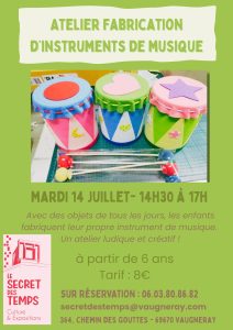 Affiche de l'événement Atelier de bricolage instruments de musique