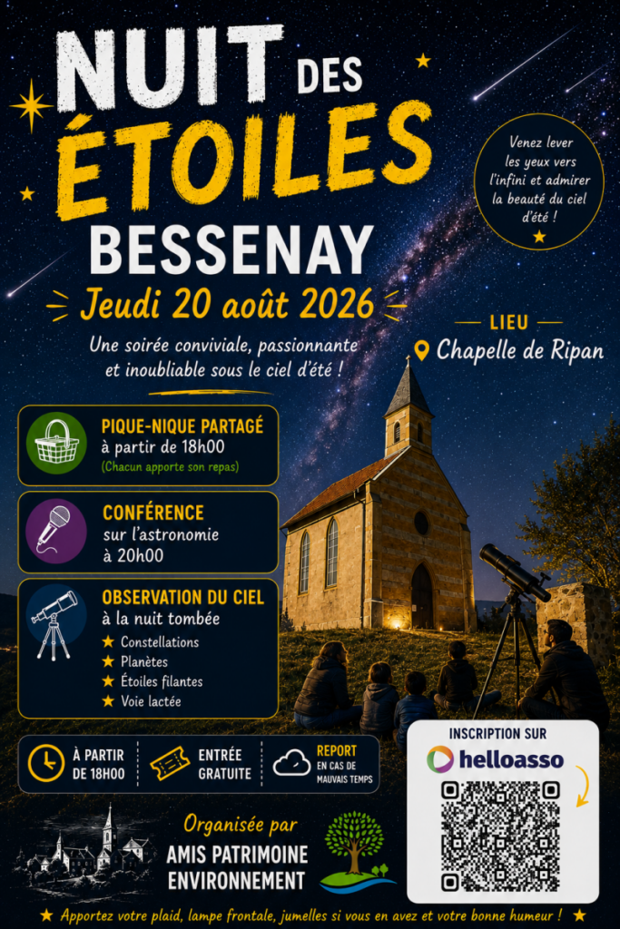 Affiche de l'événement Nuit des Étoiles à Bessenay