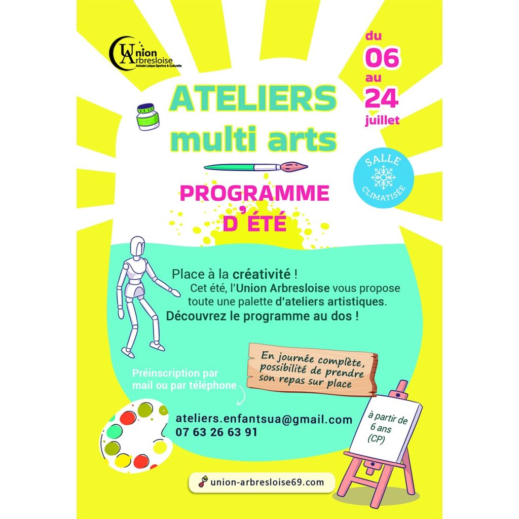 Affiche de l'événement Union Arbresloise - Atelier Multi-Arts